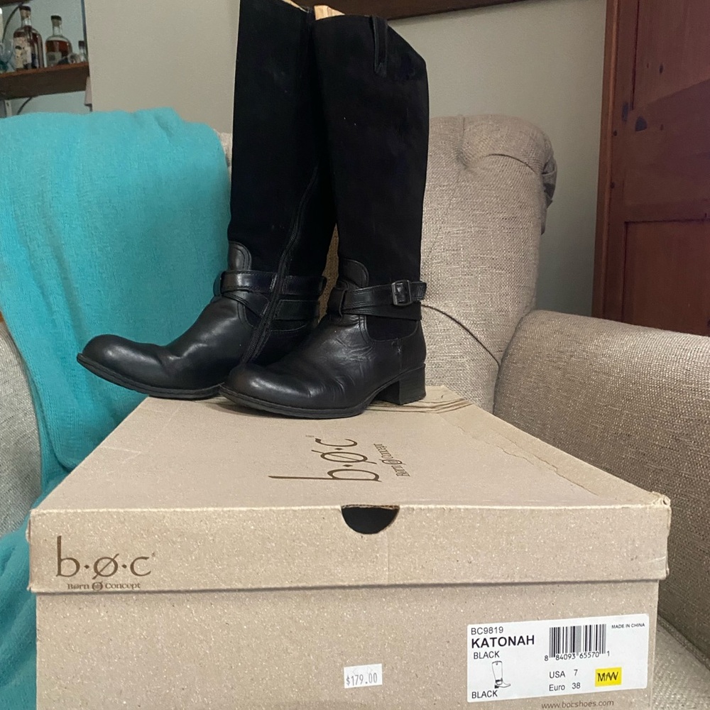 b.o.c. Black Heeled Boots
